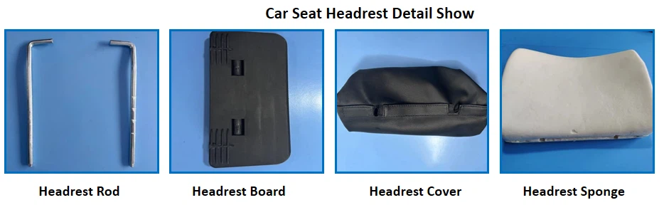 Car Seat Headrest Detail Show Headrest Adjustment Mechanism – Close-up