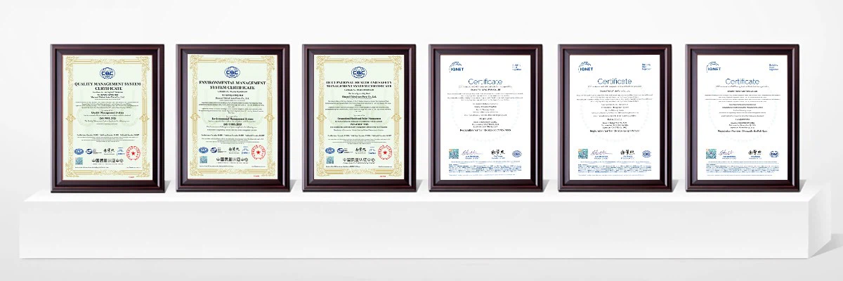 Certificate Display YSR Seating Quality Certificates